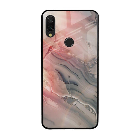 Pink And Grey Marble Glossy Case For Xiaomi Redmi Note 7 Pro