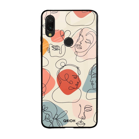 Abstract Faces Glossy Case for Xiaomi Redmi Note 7 Pro