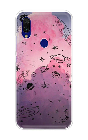Space Doodles Art Soft Cover For Xiaomi Redmi 7