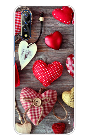 Valentine Hearts Soft Cover for Vivo S1