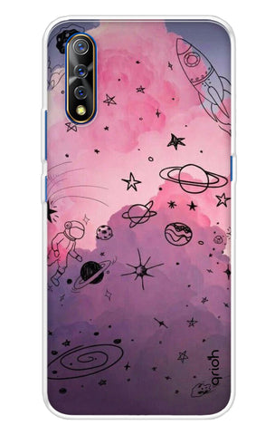 Space Doodles Art Soft Cover For Vivo S1