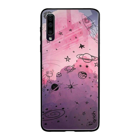 Space Doodles Glossy Case for Samsung Galaxy A70