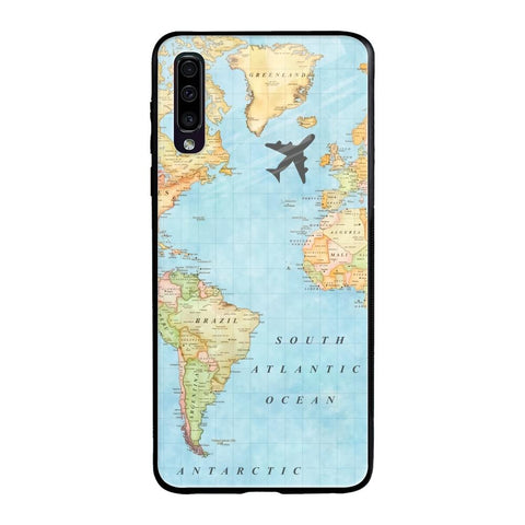 Travel Map Glossy Case for Samsung Galaxy A70
