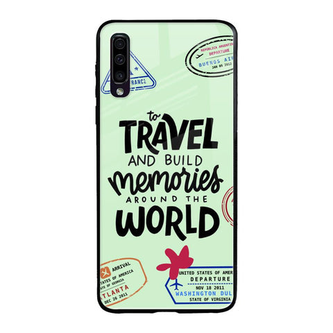 Travel Stamps Glossy Case for Samsung Galaxy A70