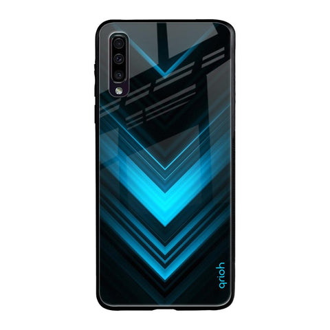 Vertical Blue Arrow Glossy Case For Samsung Galaxy A70