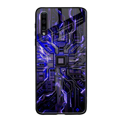 Techno Color Pattern Glossy Case For Samsung Galaxy A70