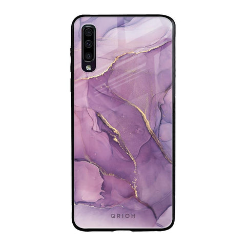 Purple Gold Marble Glossy Case for Samsung Galaxy A70