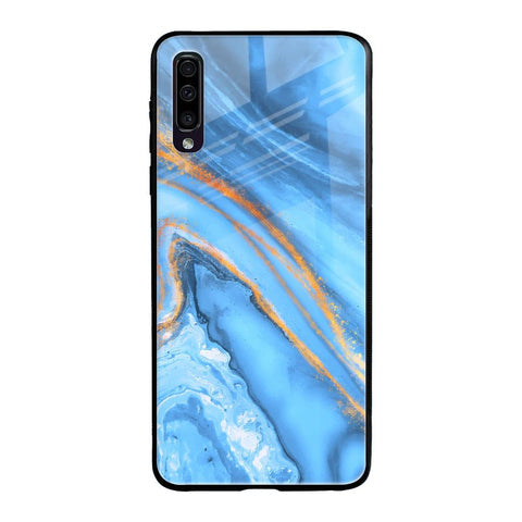 Vibrant Blue Marble Glossy Case for Samsung Galaxy A70