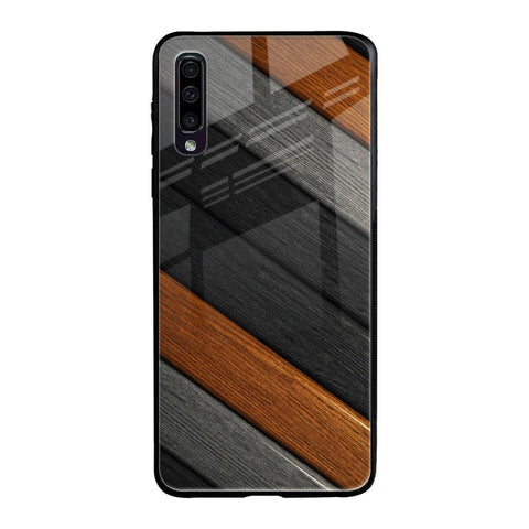 Tri Color Wood Glossy Case for Samsung Galaxy A70
