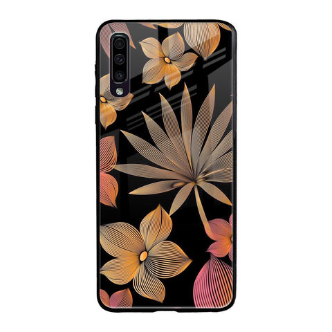 Lines Pattern Flowers Glossy Case for Samsung Galaxy A70