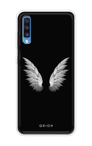 White Angel Wings Soft Cover for Samsung Galaxy A70
