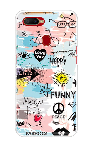 Happy Doodle Soft Cover for Oppo A5s
