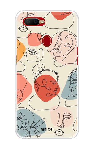 Abstract Faces Soft Cover for Oppo A5s