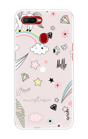 Unicorn Doodle Soft Cover For Oppo A5s