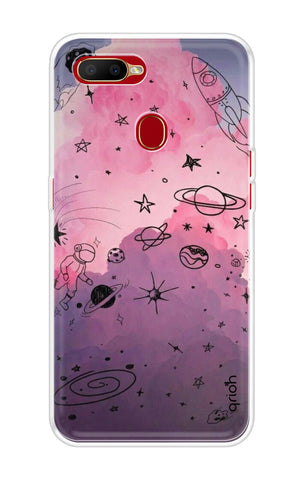 Space Doodles Art Soft Cover For Oppo A5s