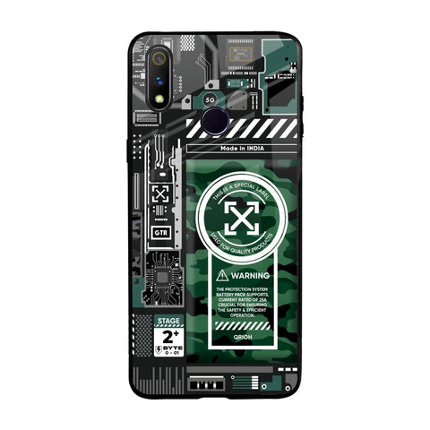 Green Camo Circuit Glossy Case for Realme 3 Pro