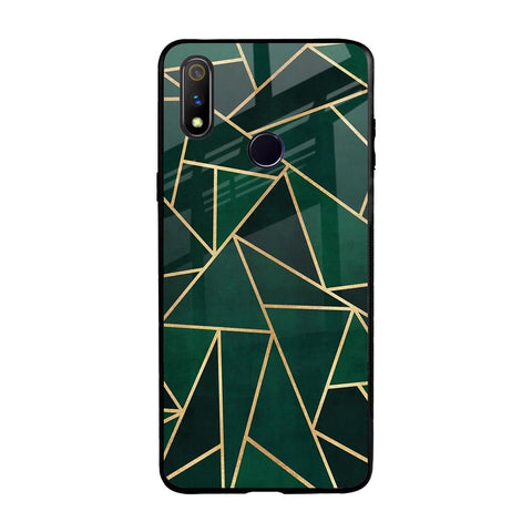 Abstract Green Glossy Case For Realme 3 Pro