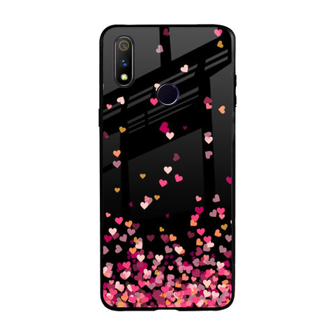 Heart Rain Fall Glossy Case For Realme 3 Pro