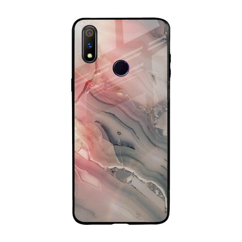 Pink And Grey Marble Glossy Case For Realme 3 Pro