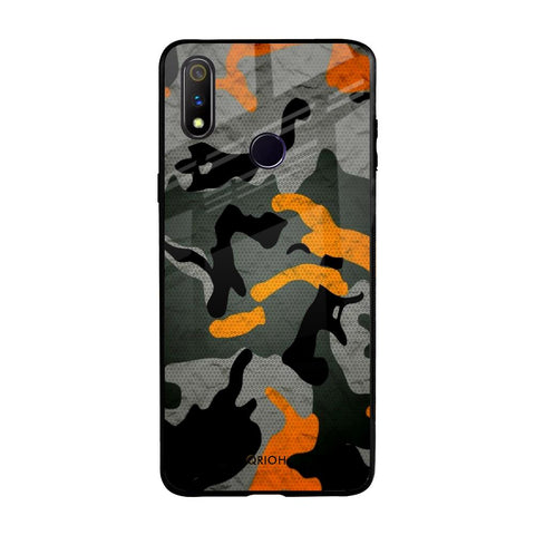 Camouflage Orange Glossy Case For Realme 3 Pro