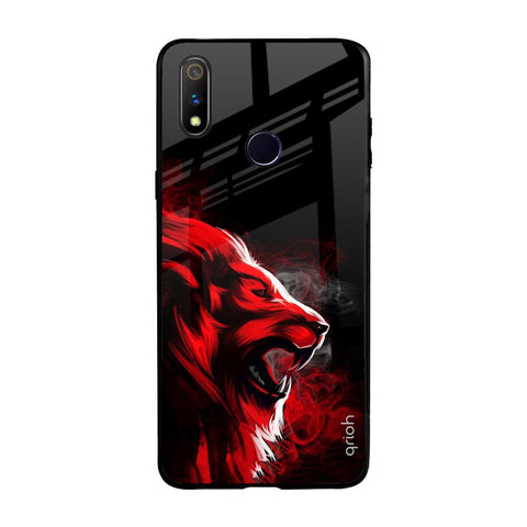 Red Angry Lion Glossy Case for Realme 3 Pro