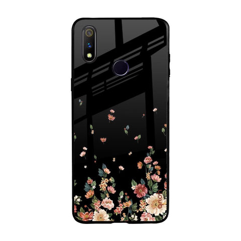 Floating Floral Print Glossy Case for Realme 3 Pro