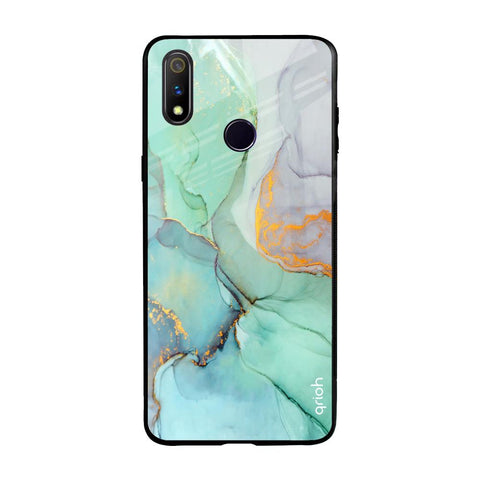 Green Marble Glossy case for Realme 3 Pro