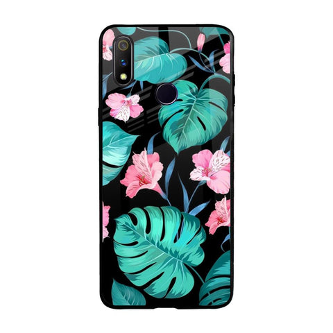 Tropical Leaves & Pink Flowers Glossy case for Realme 3 Pro