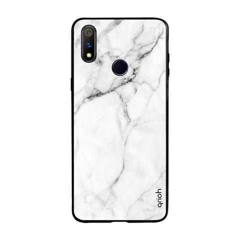 Modern White Marble Glossy case for Realme 3 Pro