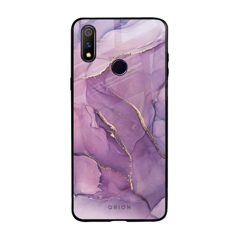 Purple Gold Marble Glossy Case for Realme 3 Pro