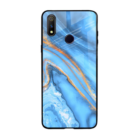 Vibrant Blue Marble Glossy Case for Realme 3 Pro