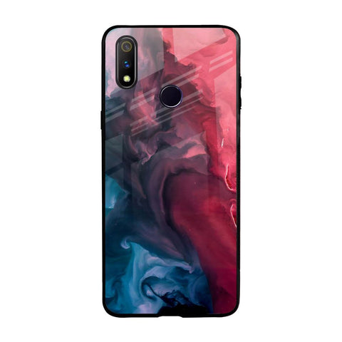 Blue & Red Smoke Glossy Case for Realme 3 Pro