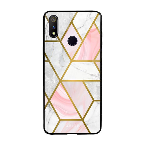 Geometrical Marble Glossy Case for Realme 3 Pro