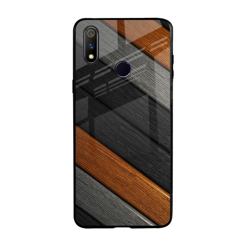 Tri Color Wood Glossy Case for Realme 3 Pro