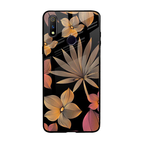 Lines Pattern Flowers Glossy Case for Realme 3 Pro