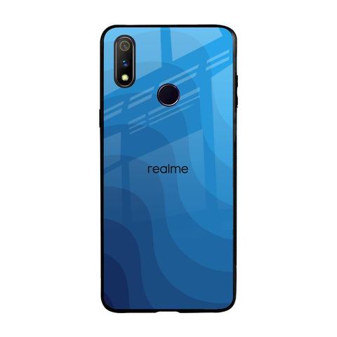 Blue Wave Abstract Glossy Case for Realme 3 Pro