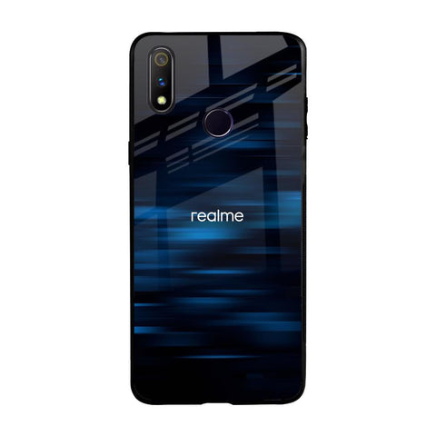 Blue Rough Abstract Glossy Case for Realme 3 Pro