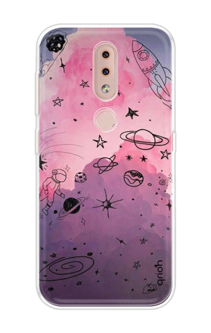 Space Doodles Art Soft Cover For Nokia 4.2