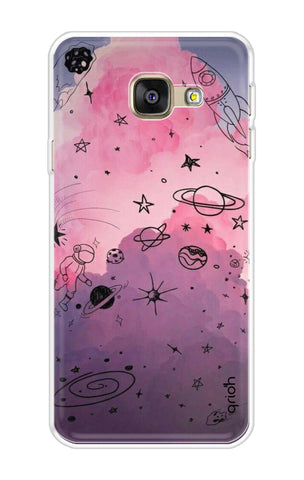 Space Doodles Art Soft Cover For Samsung A7 2016