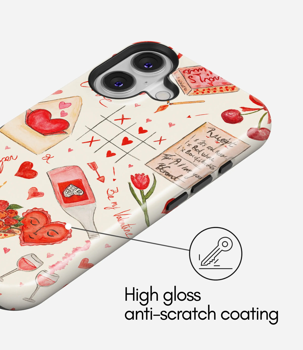 Be My Valentine Premium Tough Shining Phone Case (Double Layer) Available For All iPhone Models
