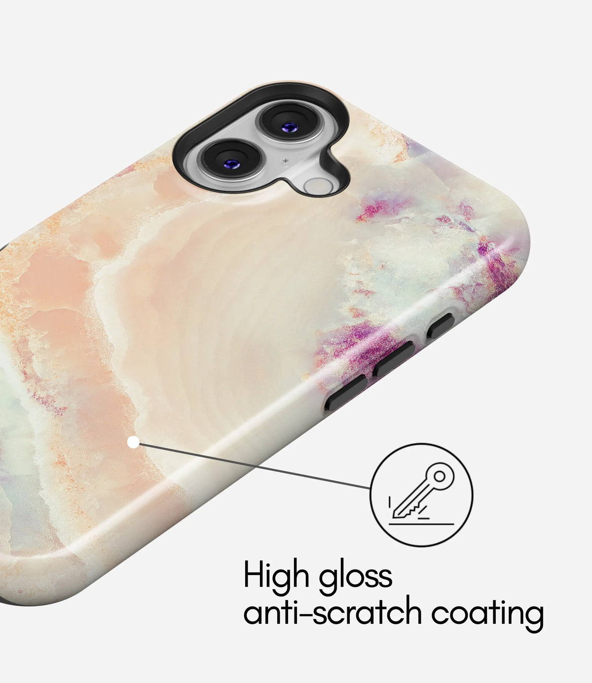 Peach Mist Premium Tough Shining Phone Case (Double Layer) Available For All iPhone Models