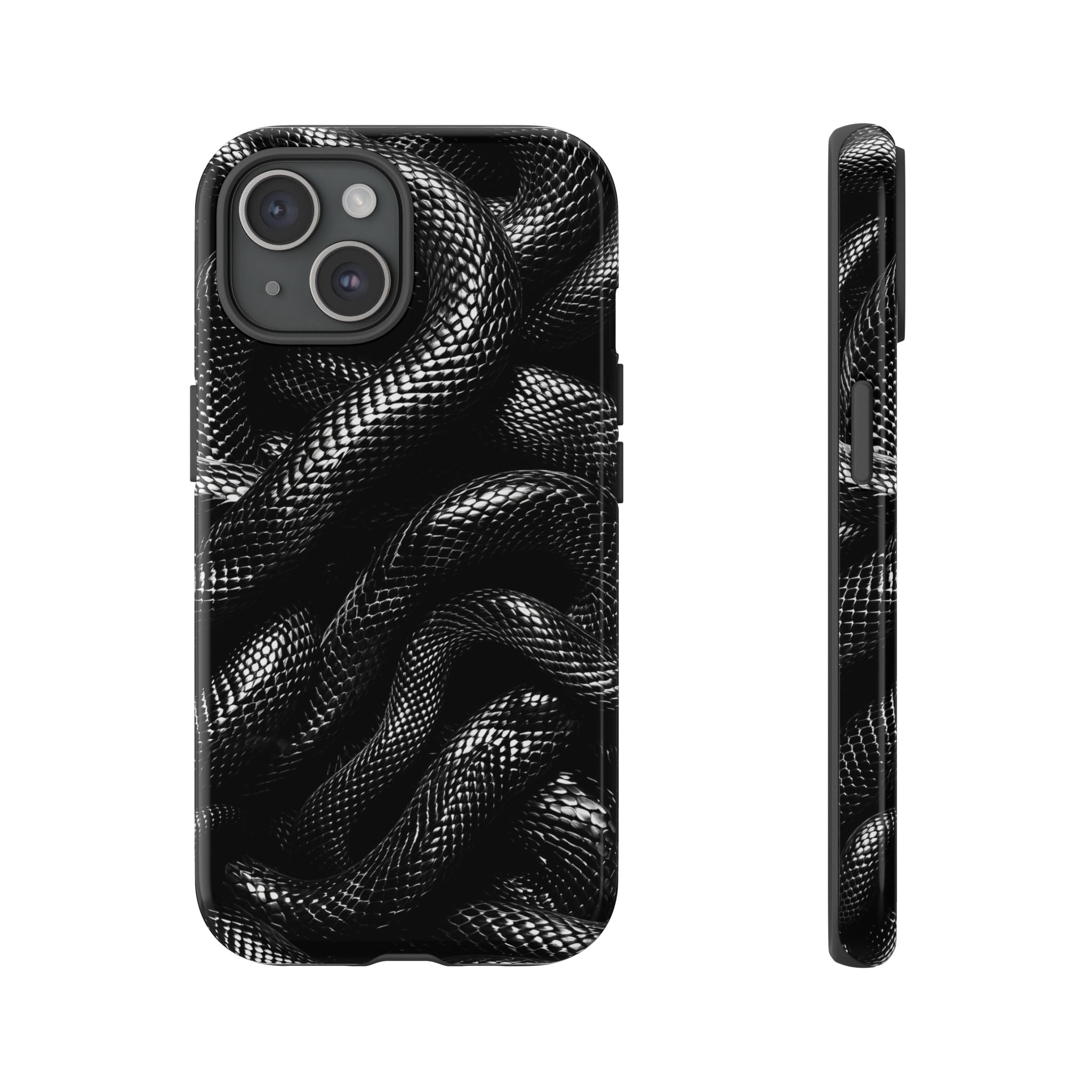 Black Snakes Premium Tough Shining Phone Case (Double Layer) Available For All iPhone Models