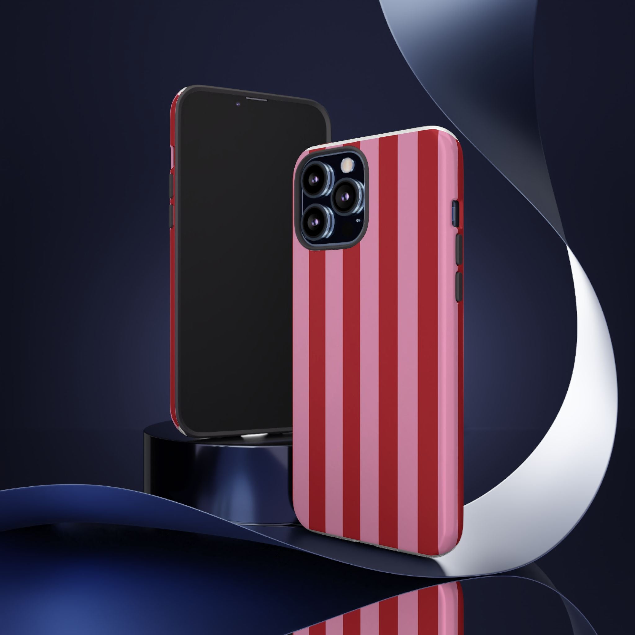 Pink Stripes Tough Case  Available For All iPhone Models