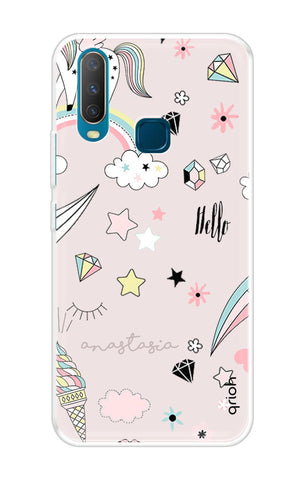 Unicorn Doodle Soft Cover For Vivo Y17