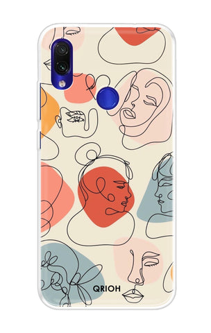 Abstract Faces Soft Cover for Xiaomi Redmi Y3