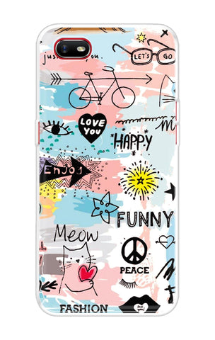 Happy Doodle Soft Cover for Oppo A1k