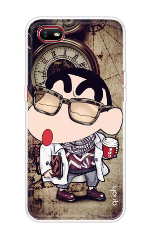 Nerdy Shinchan Soft Cover for Oppo A1k