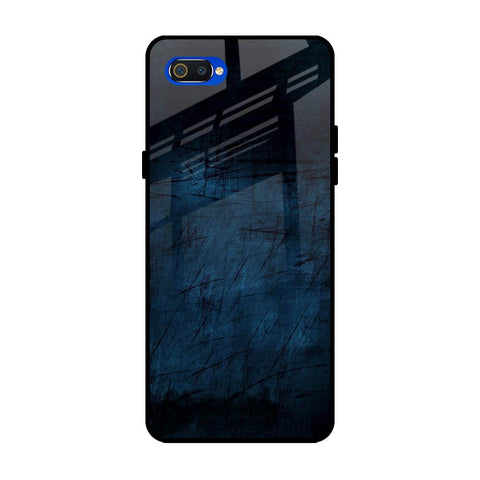 Dark Blue Grunge Glossy Case for Realme C2