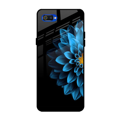 Half Blue Flower Glossy Case for Realme C2