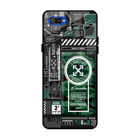 Green Camo Circuit Glossy Case for Realme C2